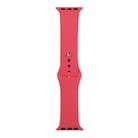 For Apple Watch Ultra 49mm / Series 8&7 45mm / SE 2&6&SE&5&4 44mm / 3&2&1 42mm Silicone Watch Band, Long Section (Men)(Hibiscus Pink) - 1