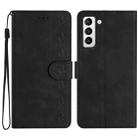 For Samsung Galaxy S21+ 5G Seven Butterflies Embossed Leather Phone Case(Black) - 1