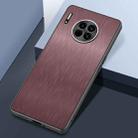 For Huawei Mate 30 Rain Silk Texture Shockproof Phone Case(Coffee) - 1