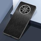 For Huawei Mate 40 Rain Silk Texture Shockproof Phone Case(Black) - 1