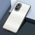 For Huawei Nova 9 SE Rain Silk Texture Shockproof Phone Case(White) - 1