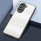 For Huawei Nova 10 Pro Rain Silk Texture Shockproof Phone Case(White) - 1