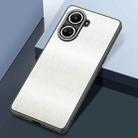 For Huawei Nova 10 SE Rain Silk Texture Shockproof Phone Case(White) - 1