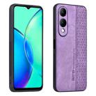 For vivo Y17S AZNS 3D Embossed Skin Feel Phone Case(Purple) - 1