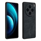 For vivo X100 AZNS 3D Embossed Skin Feel Phone Case(Black) - 1