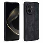 For vivo S18e AZNS 3D Embossed Skin Feel Phone Case(Black) - 1