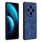 For vivo X100 Pro AZNS 3D Embossed Skin Feel Phone Case(Sapphire Blue) - 1