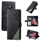 For Samsung Galaxy Note9 Skin Feel Splicing Horizontal Flip Leather Case with Holder & Card Slots & Wallet & Photo Frame(Black) - 1