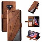 For Samsung Galaxy Note9 Skin Feel Splicing Horizontal Flip Leather Case with Holder & Card Slots & Wallet & Photo Frame(Brown) - 1