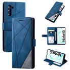 For Samsung Galaxy Note 10 Skin Feel Splicing Horizontal Flip Leather Case with Holder & Card Slots & Wallet & Photo Frame(Blue) - 1