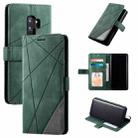 For Samsung Galaxy S9 Plus Skin Feel Splicing Horizontal Flip Leather Case with Holder & Card Slots & Wallet & Photo Frame(Green) - 1