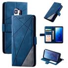 For Samsung Galaxy S9 Skin Feel Splicing Horizontal Flip Leather Case with Holder & Card Slots & Wallet & Photo Frame(Blue) - 1