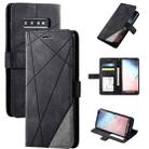 For Samsung Galaxy S10 Plus Skin Feel Splicing Horizontal Flip Leather Case with Holder & Card Slots & Wallet & Photo Frame(Black) - 1