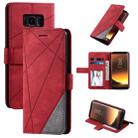 For Samsung Galaxy S8 Skin Feel Splicing Horizontal Flip Leather Case with Holder & Card Slots & Wallet & Photo Frame(Red) - 1