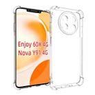 For Huawei Enjoy 60X / nova Y91 Shockproof Non-slip Thickening TPU Phone Case(Transparent) - 1