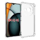 For Xiaomi Redmi A3 Shockproof Non-slip Thickening TPU Phone Case(Transparent) - 1