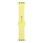 For Apple Watch Series 9&8&7 41mm / SE 3&SE 2&6&SE&5&4 40mm / 3&2&1 38mm Silicone Watch Band, Short Section (Female)(Shiny Yellow) - 1