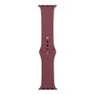 For Apple Watch Series 8&7 41mm / SE 2&6&SE&5&4 40mm / 3&2&1 38mm Silicone Watch Band, Short Section (Female)(Violet Blue) - 1