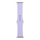 For Apple Watch Series 8&7 41mm / SE 2&6&SE&5&4 40mm / 3&2&1 38mm Silicone Watch Band, Short Section (Female)(Light Purple) - 1