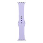 For Apple Watch Ultra 49mm&Watch Ultra 2 49mm / Series 9&8&7 45mm / SE 3&SE 2&6&SE&5&4 44mm / 3&2&1 42mm Silicone Watch Band, Short Section (Female)(Light Purple) - 1