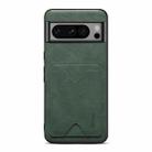 For Google Pixel 8 Denior PU Back Cover Card Slot Holder Phone Case(Green) - 1
