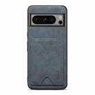 For Google Pixel 8 Denior PU Back Cover Card Slot Holder Phone Case(Grey) - 1