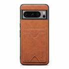 For Google Pixel 8 Denior PU Back Cover Card Slot Holder Phone Case(Brown) - 1