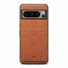 For Google Pixel 8 Pro Denior PU Back Cover Card Slot Holder Phone Case(Brown) - 1