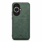 For Huawei nova 11 Denior PU Back Cover Card Slot Holder Phone Case(Green) - 1