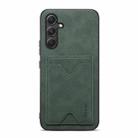 For Samsung Galaxy A14 5G Denior PU Back Cover Card Slot Holder Phone Case(Green) - 1