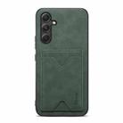 For Samsung Galaxy A34 5G Denior PU Back Cover Card Slot Holder Phone Case(Green) - 1
