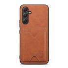 For Samsung Galaxy A54 5G Denior PU Back Cover Card Slot Holder Phone Case(Brown) - 1