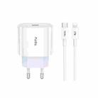 TOTU ZC32 PD 20W Type-C Port Charger with Type-C to 8 Pin Data Cable Set, Specification:EU Plug(White) - 1