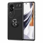 For OPPO Reno10 China Metal Ring Holder TPU Phone Case(Black) - 1