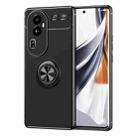 For OPPO Reno10 Pro China Metal Ring Holder TPU Phone Case(Black) - 1