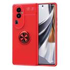 For OPPO Reno10 Pro China Metal Ring Holder TPU Phone Case(Red) - 1