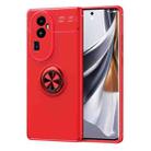 For OPPO Reno10 Pro+ Metal Ring Holder TPU Phone Case(Red) - 1