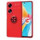 For OPPO A1 5G Metal Ring Holder TPU Phone Case(Red) - 1