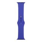 For Apple Watch Series 8&7 41mm / SE 2&6&SE&5&4 40mm / 3&2&1 38mm Silicone Watch Band, Short Section (Female)(Deep Sapphire) - 1