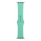 For Apple Watch Series 8&7 41mm / SE 2&6&SE&5&4 40mm / 3&2&1 38mm Silicone Watch Band, Short Section (Female)(Fragrant Green) - 1