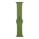 For Apple Watch Series 9&8&7 41mm / SE 3&SE 2&6&SE&5&4 40mm / 3&2&1 38mm Silicone Watch Band, Short Section (Female)(Pine Forest Green) - 1