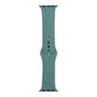 For Apple Watch Series 8&7 41mm / SE 2&6&SE&5&4 40mm / 3&2&1 38mm Silicone Watch Band, Short Section (Female)(Pine Needles Green) - 1