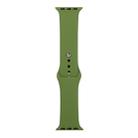 For Apple Watch Ultra 49mm / Series 8&7 45mm / SE 2&6&SE&5&4 44mm / 3&2&1 42mm Silicone Watch Band, Short Section (Female)(Pine Forest Green) - 1