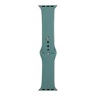 For Apple Watch Ultra 49mm / Series 8&7 45mm / SE 2&6&SE&5&4 44mm / 3&2&1 42mm Silicone Watch Band, Short Section (Female)(Pine Needles Green) - 1