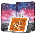 For iPad mini 5 / 4 / 3 / 2 / 1 Painted Leather Smart Tablet Case(Starry Sky Cat) - 1