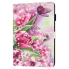 For iPad mini 5 / 4 / 3 / 2 / 1 Painted Leather Smart Tablet Case(Rose Butterfly) - 3