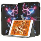 For iPad mini 5 / 4 / 3 / 2 / 1 Painted Leather Smart Tablet Case(Fluorescent Butterflies) - 1