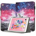 For iPad Air / Air 2 / 9.7 2017 / 2018 Painted Leather Smart Tablet Case(Starry Sky Cat) - 1