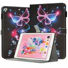 For iPad Air / Air 2 / 9.7 2017 / 2018 Painted Leather Smart Tablet Case(Fluorescent Butterflies) - 1