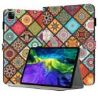 For iPad Pro 11 2022 / 2021 / 2020 Painted Leather Smart Tablet Case(Ethnic Style) - 1